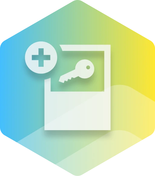 Symbol mit Schlüssel – neue Self-Service-Station oder Zugangspunkt hinzufügen